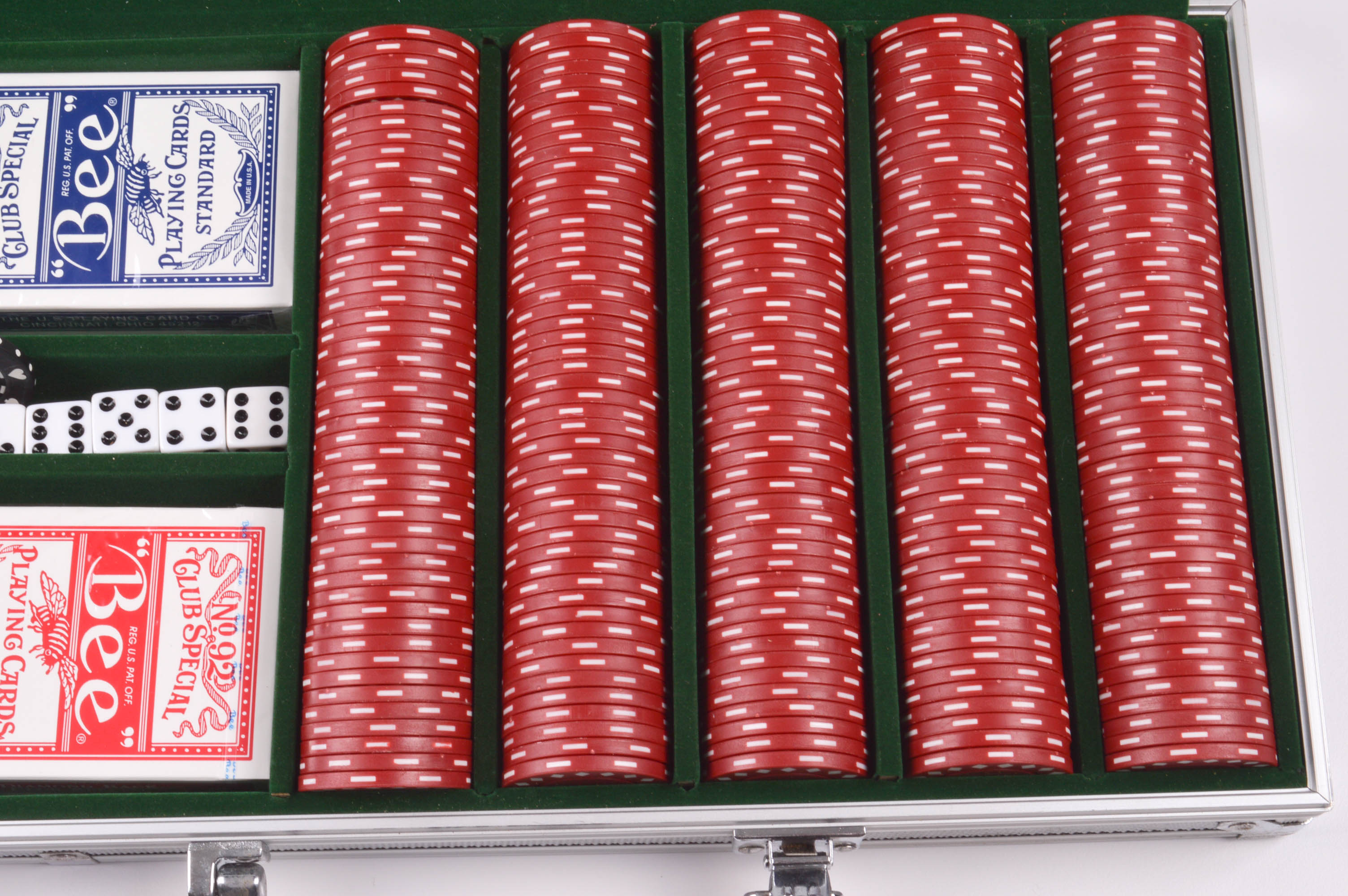 Set of Boxed Poker Chips with Collection of Card Game Books