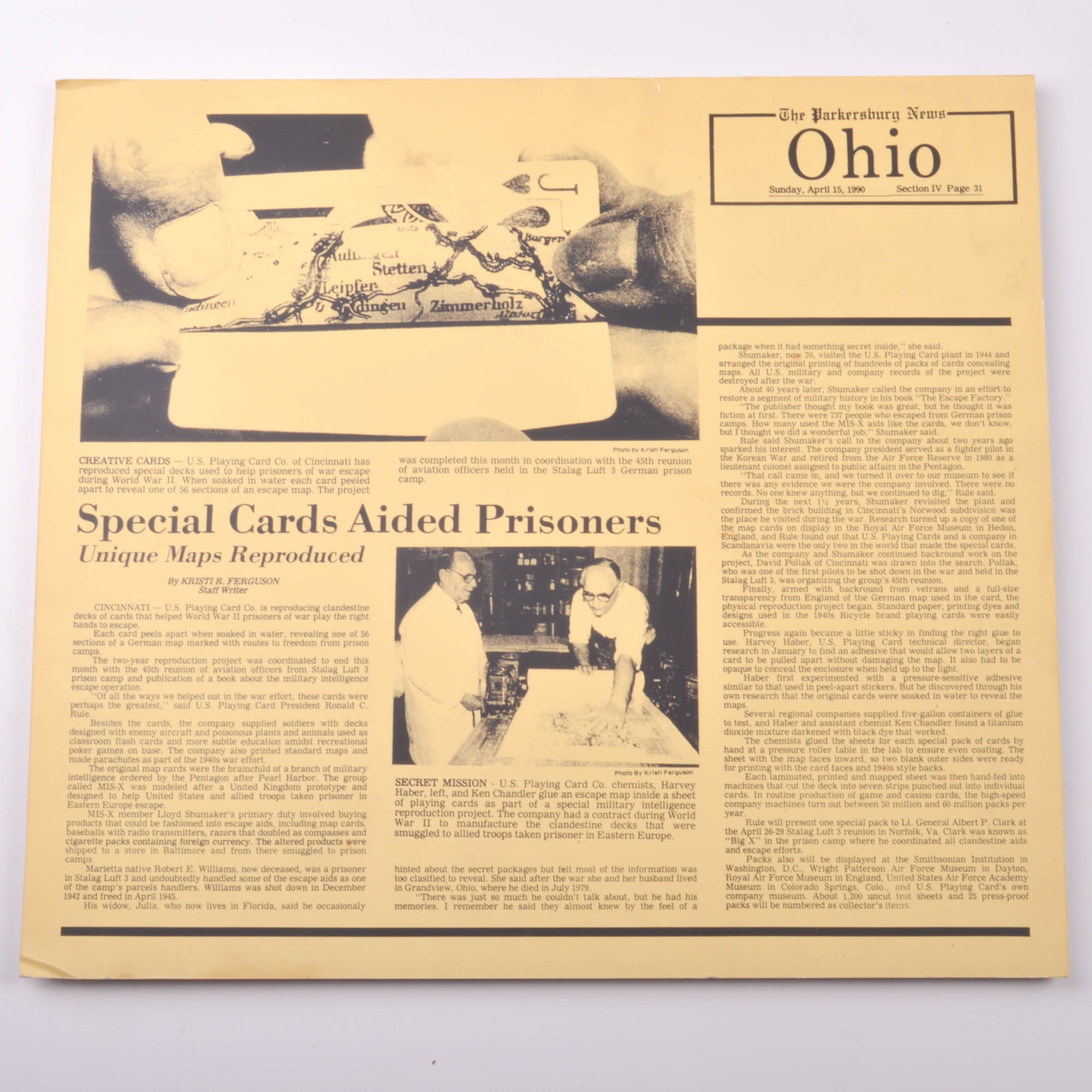 U.S. Playing Card Co. Commemorative WWII P.O.W. Escape Map Collection