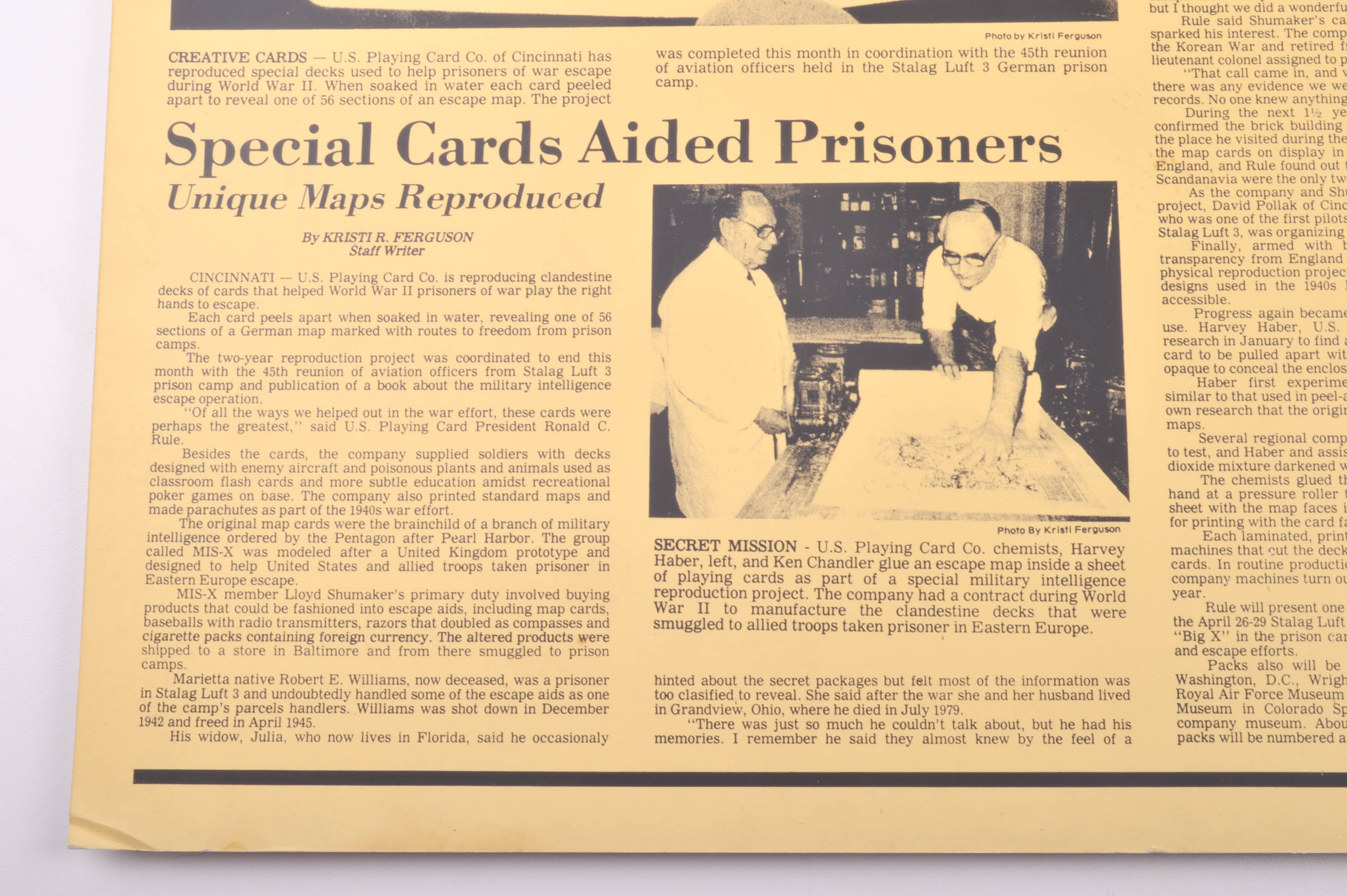 U.S. Playing Card Co. Commemorative WWII P.O.W. Escape Map Collection