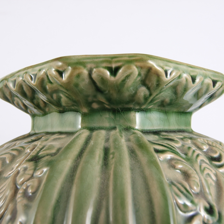 Vintage Ceramic Basket Vase