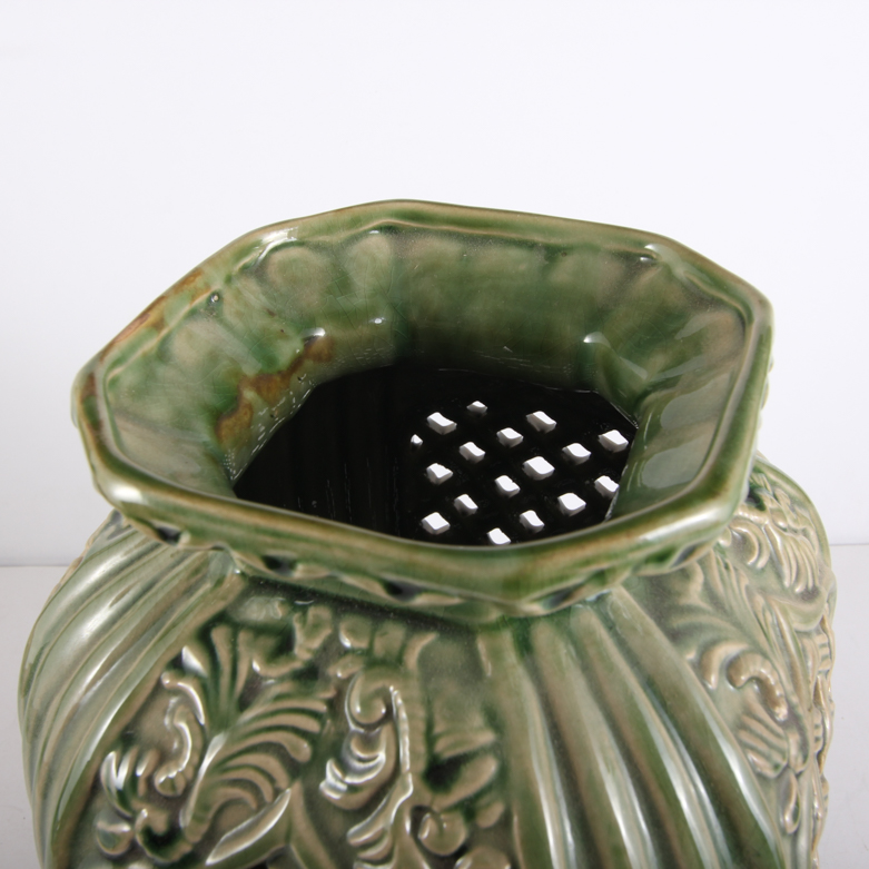 Vintage Ceramic Basket Vase