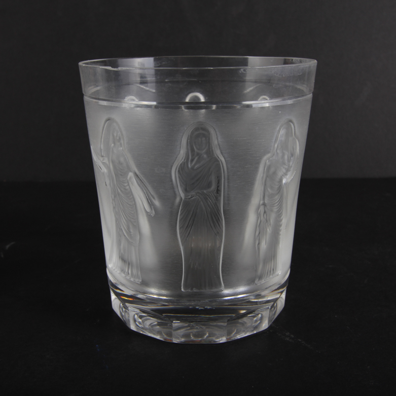 Pair of Lalique Femmes Antiques Whiskey Tumblers
