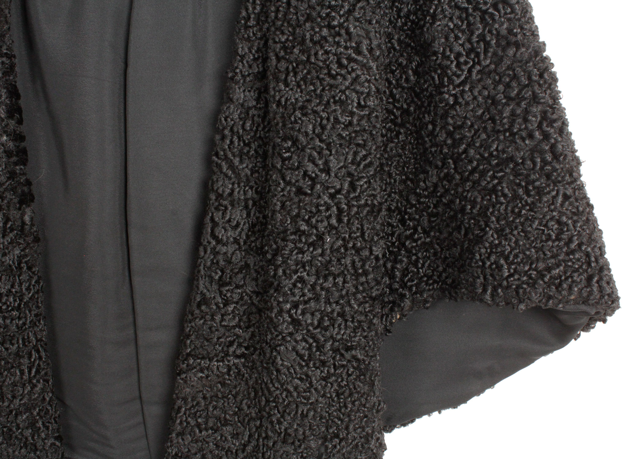 Vintage M. Dunn & Co Black Lamb Fur Stole