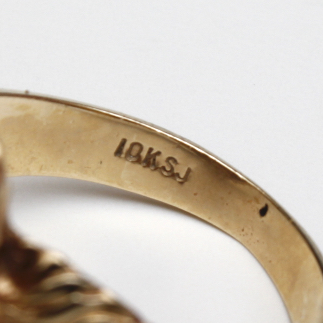 10K Gold Lion Head Ring