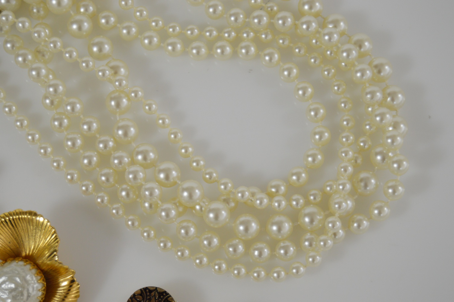 Costume Jewelry with Faux Pearls