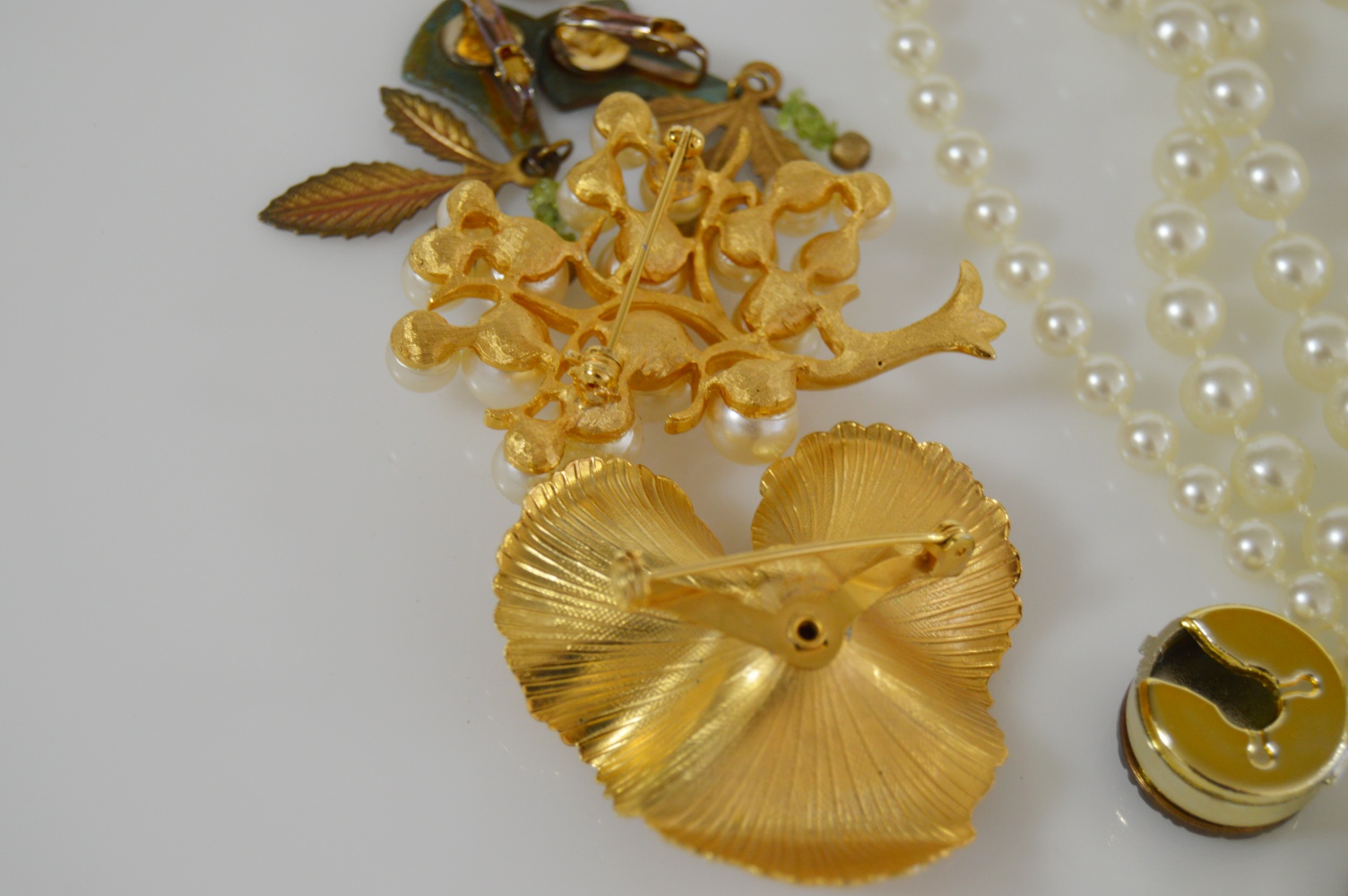 Costume Jewelry with Faux Pearls