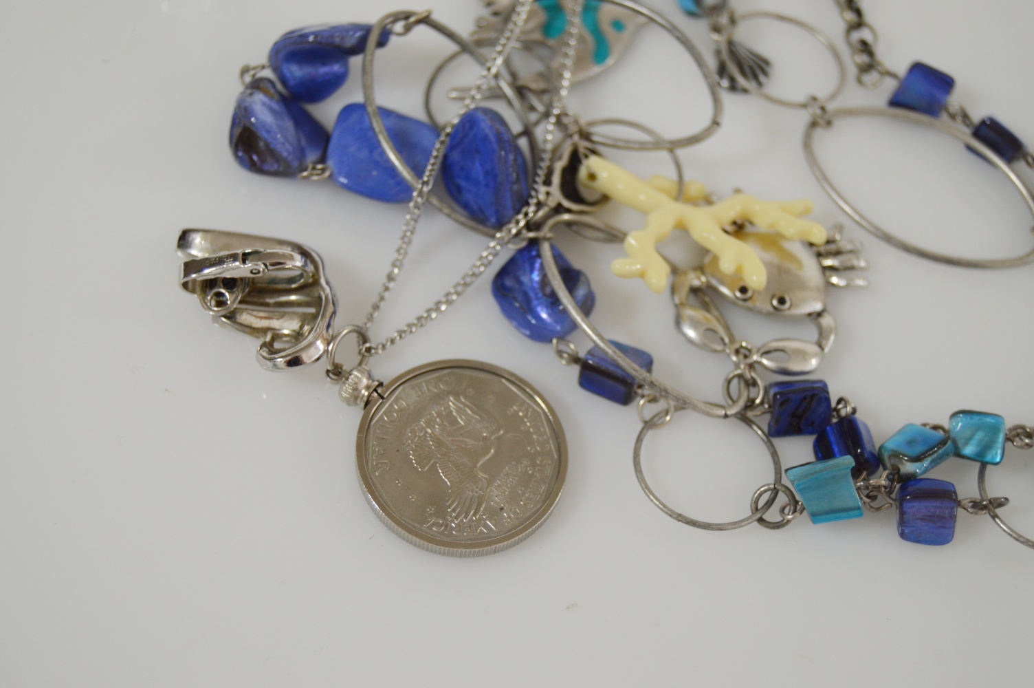 Costume Jewelry with Blue Stones