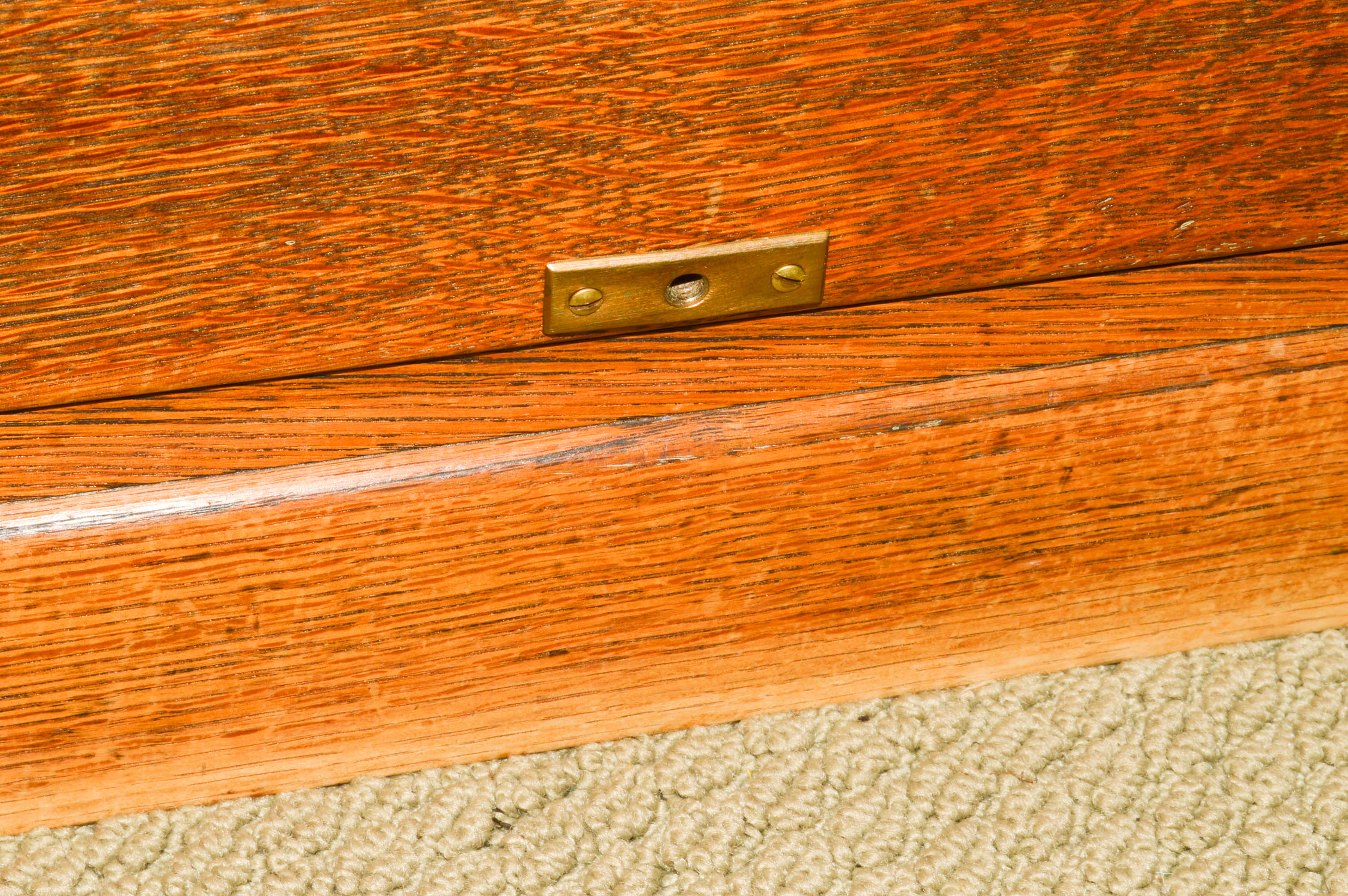 Vintage Oak Four-Drawer File Cabinet