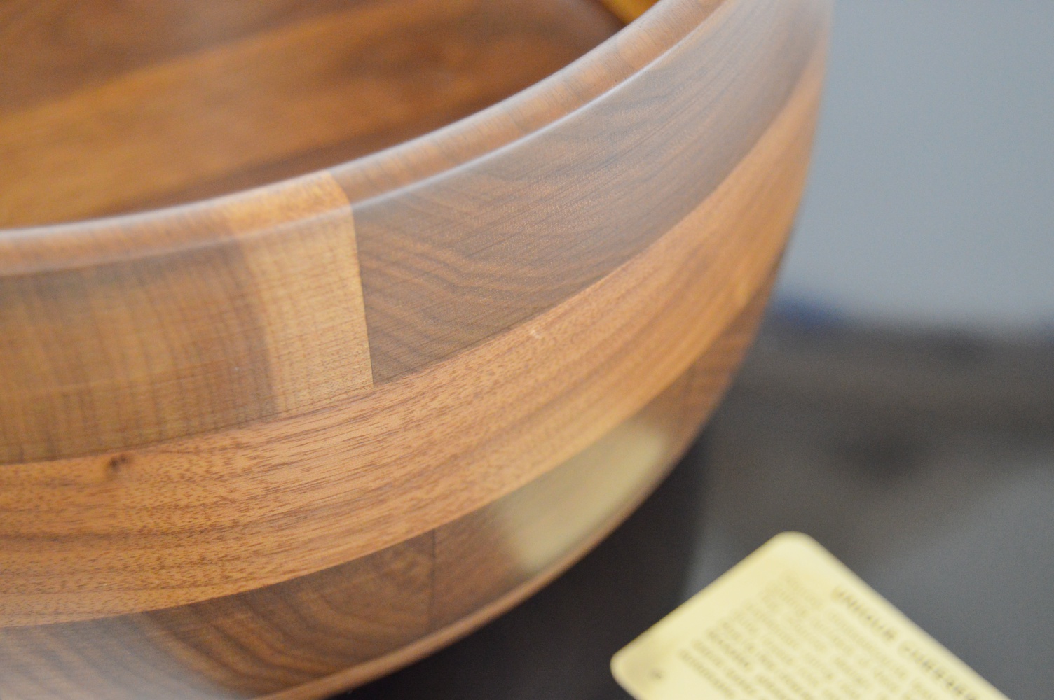 Mid Century Walnut and Myrtlewood Salad Bowls, Couroc Tray