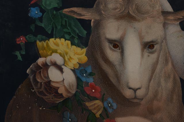 Louis Prang Attributed Antique Victorian Hand-Colored Lithograph "Innocence"