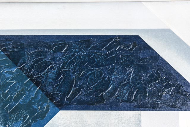 Large Mid Century Modern Abstract Painting by Letterman