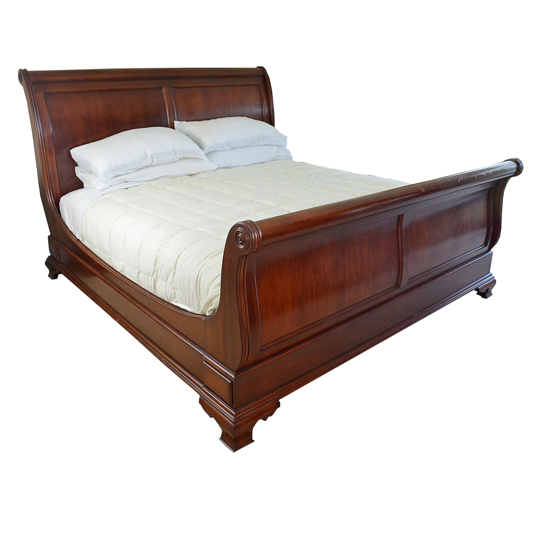 King Size Mahogany Sleigh Bed