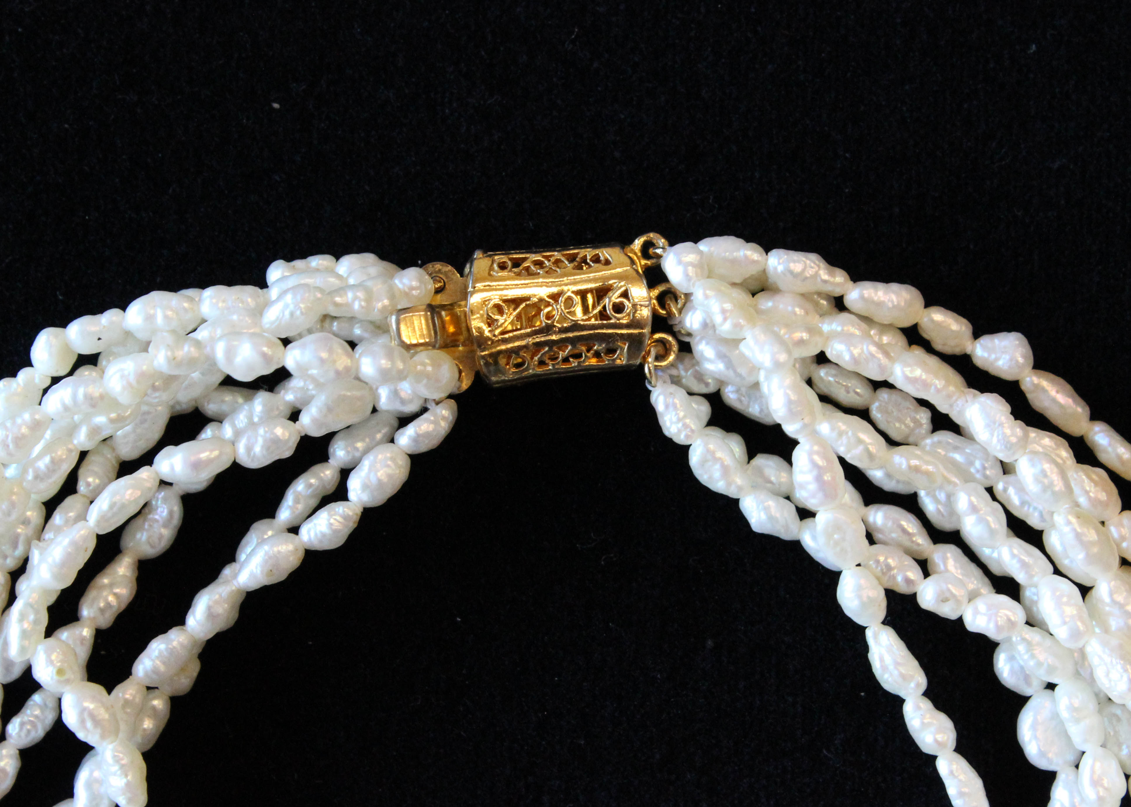 Rice Pearl Necklace, Earring, and Bracelet Set