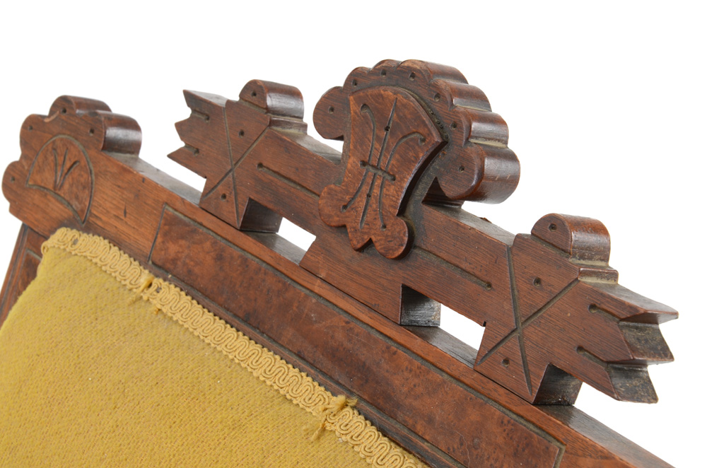 Antique Victorian Eastlake Walnut Platform Rocker Chair