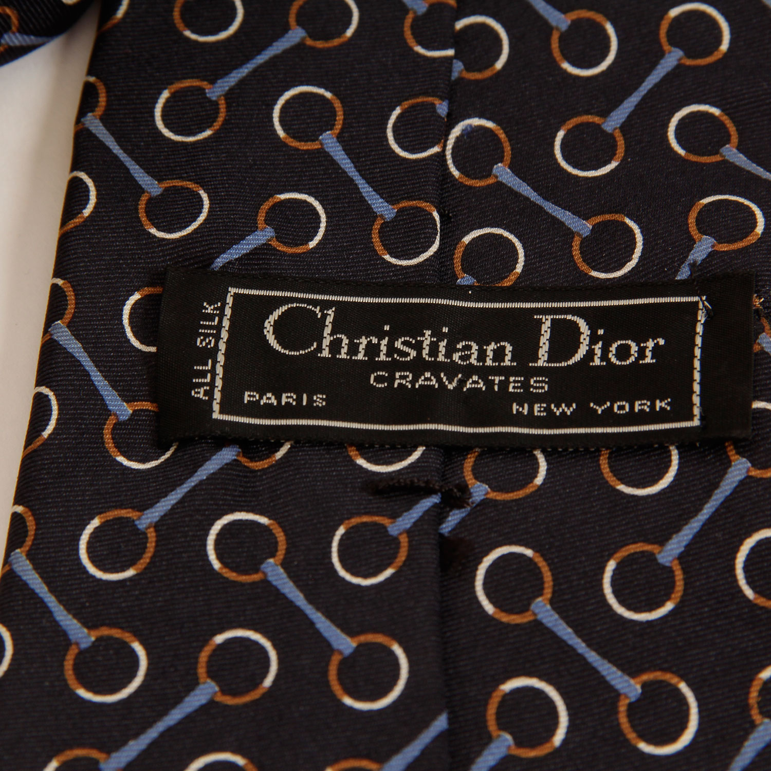 Vintage Christian Dior Equestrian Silk Necktie