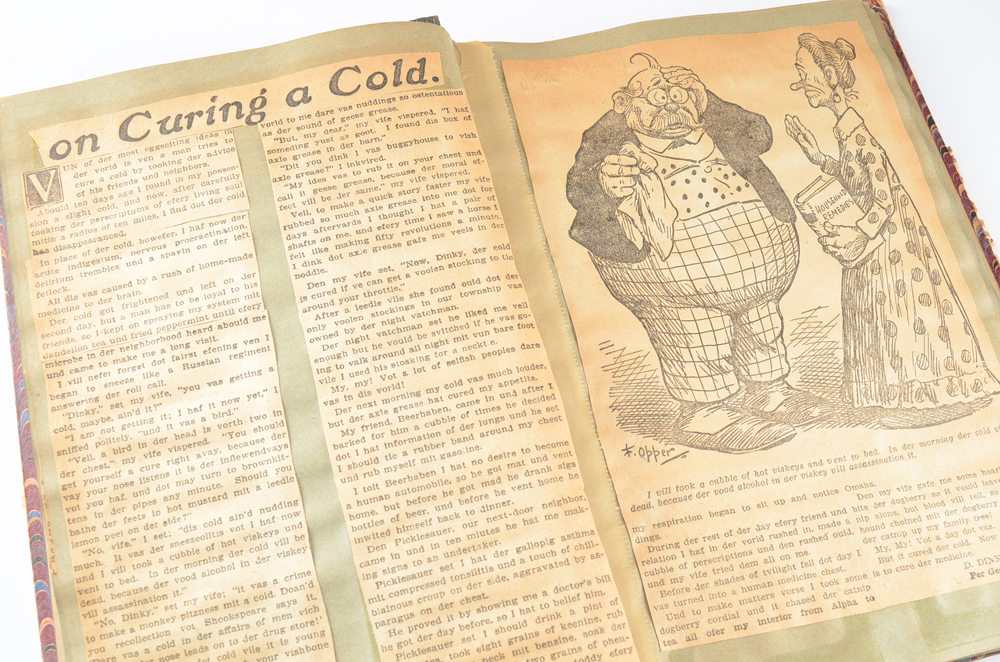 George V. Hobart "Dinkelspiel" Cartoons and Humor Writing Scrap-Book