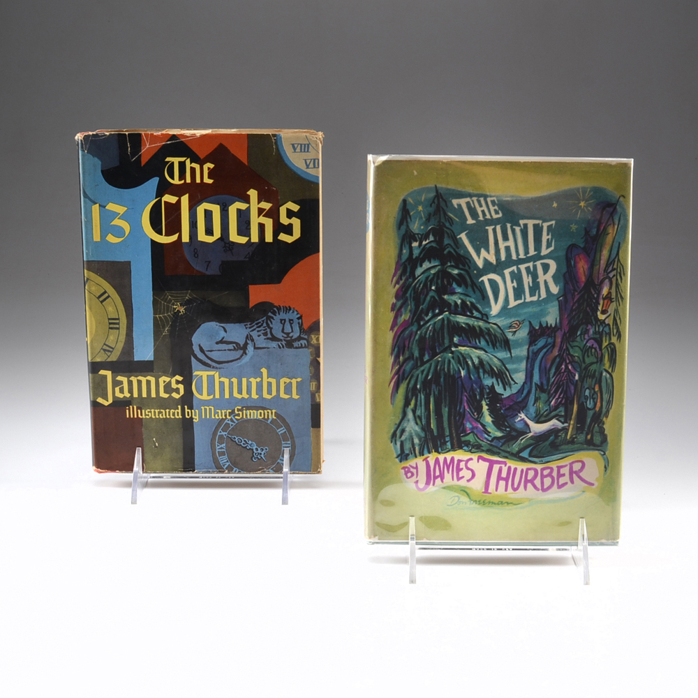 Two James Thurber First Editions "The 13 Clocks" and "The White Deer"