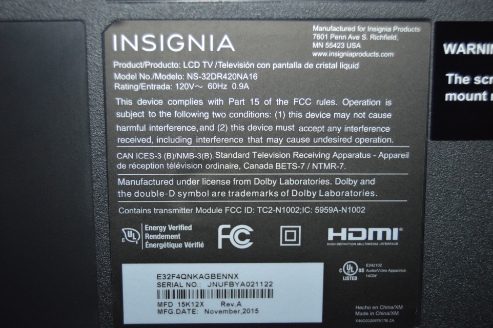 32" Insignia Roku Smart Television