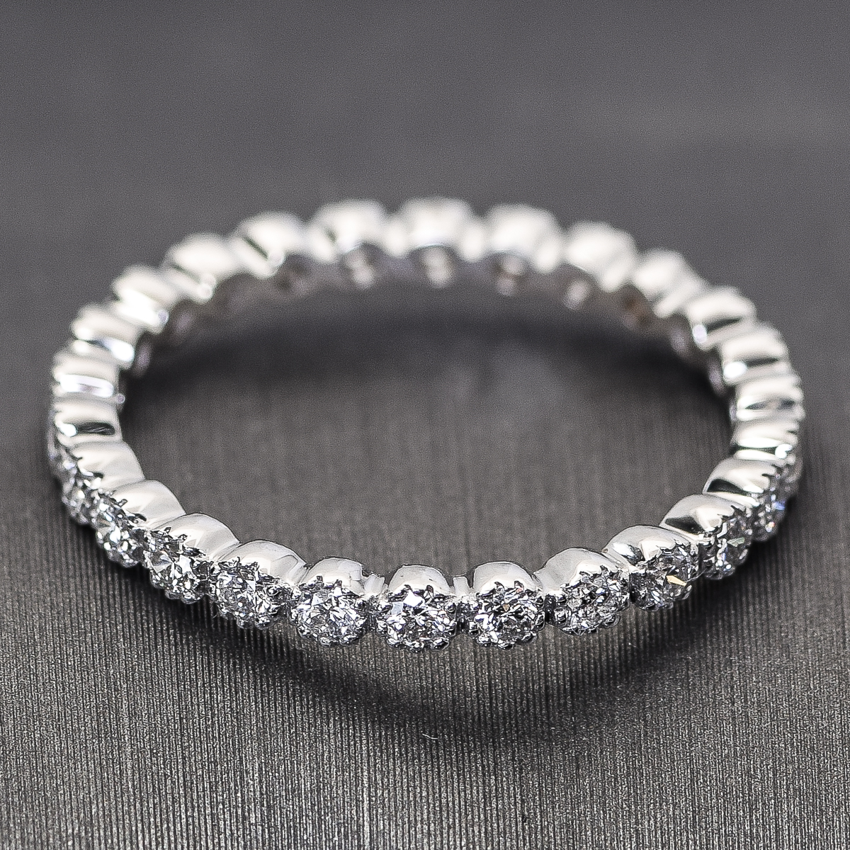 18K White Gold and Diamond Eternity Band