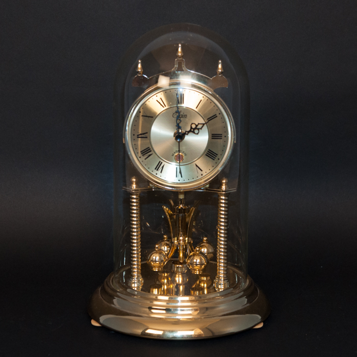 Elgin Table Clock with Glass Dome