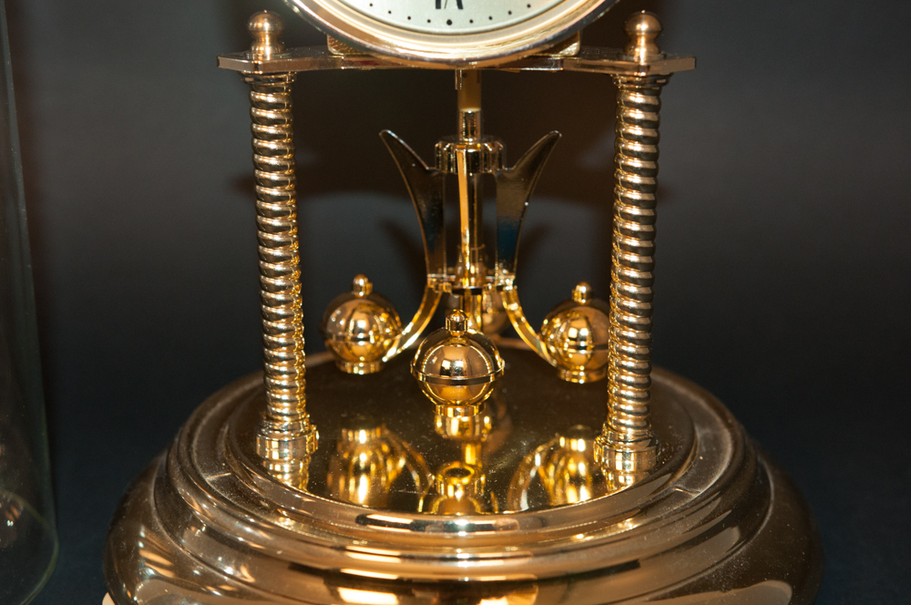 Elgin Table Clock with Glass Dome
