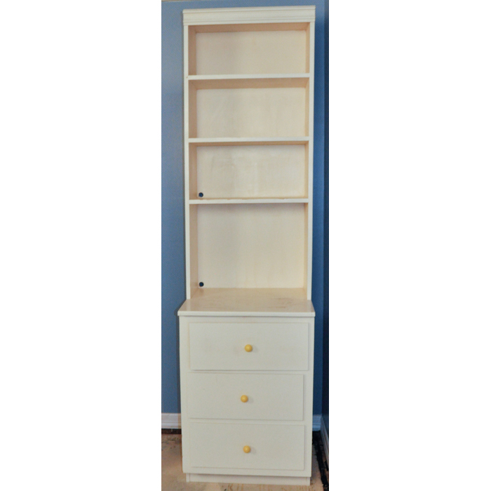 White Wood Cabinet-Shelf