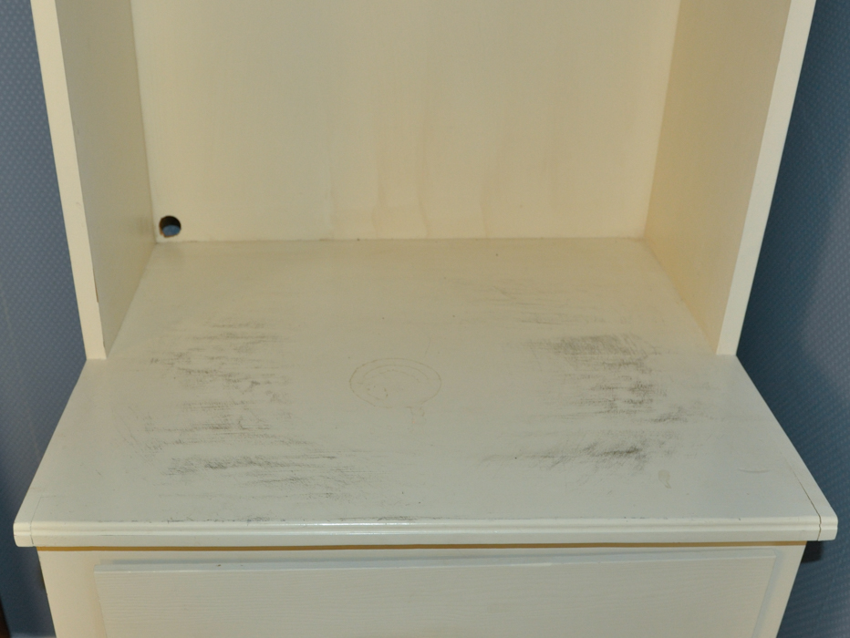 White Wood Cabinet-Shelf