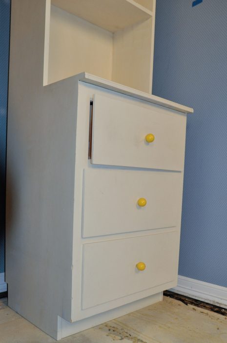 White Wood Cabinet-Shelf