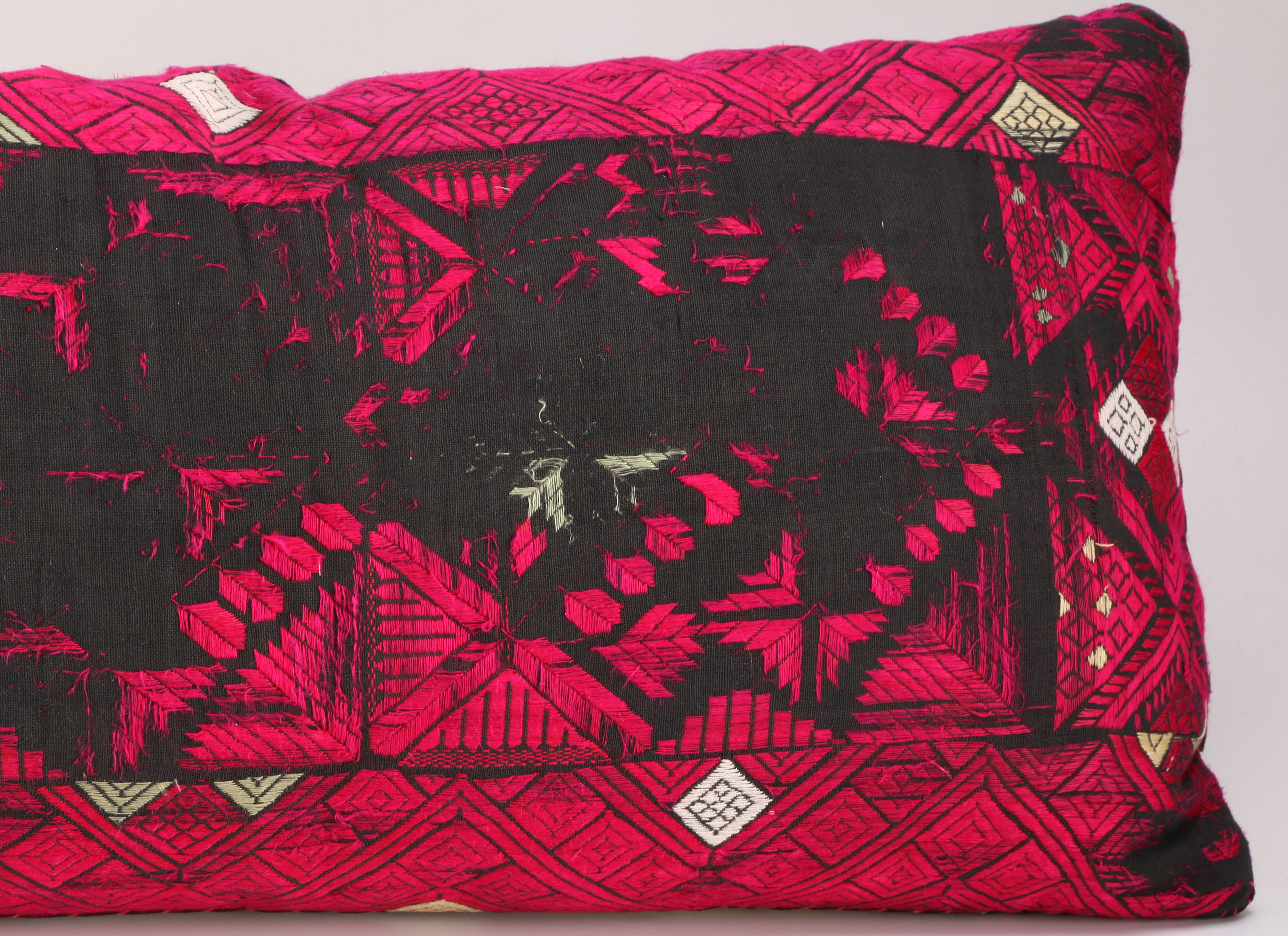 Group of Embroidered Throw Pillows