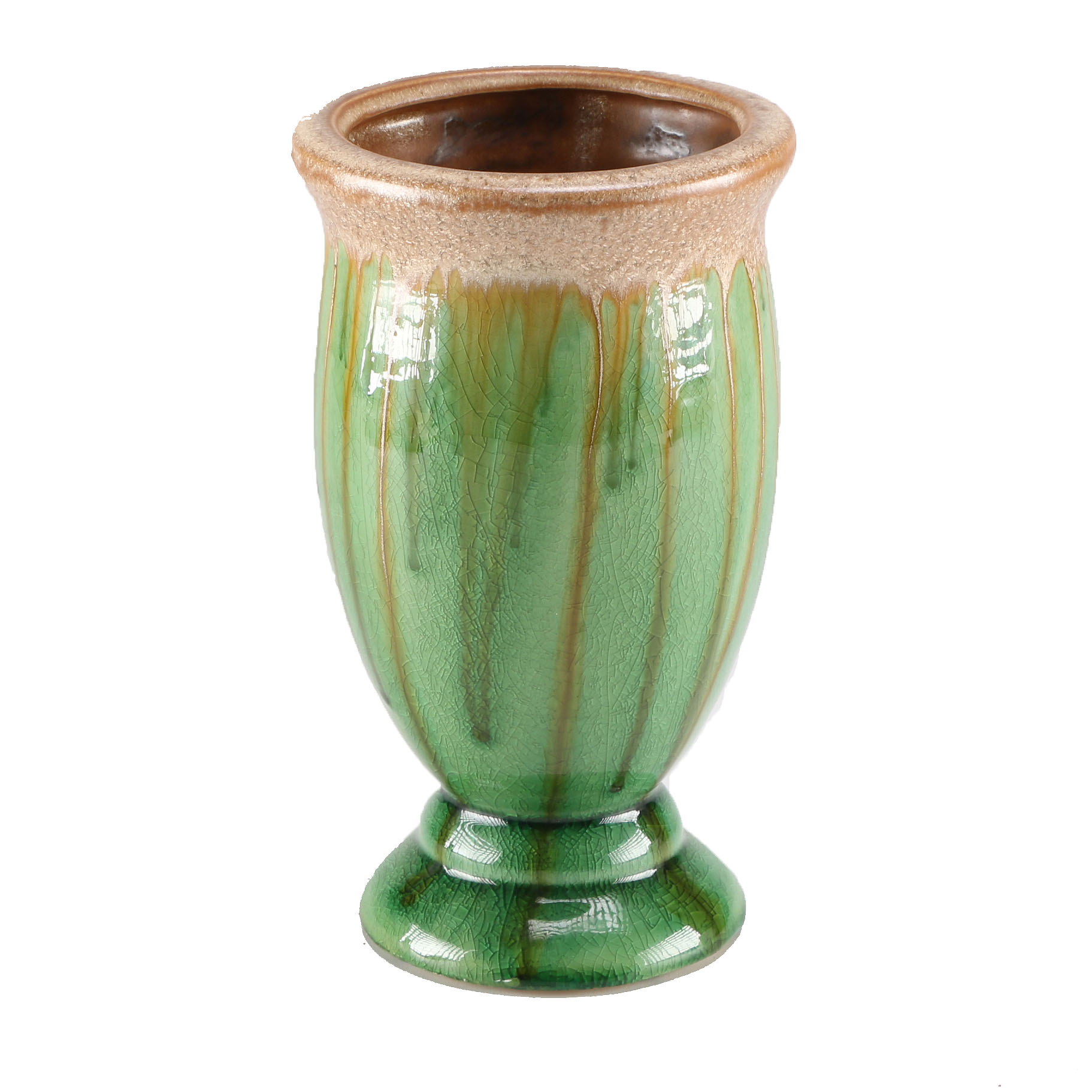Drip-Glazed Ceramic Vase