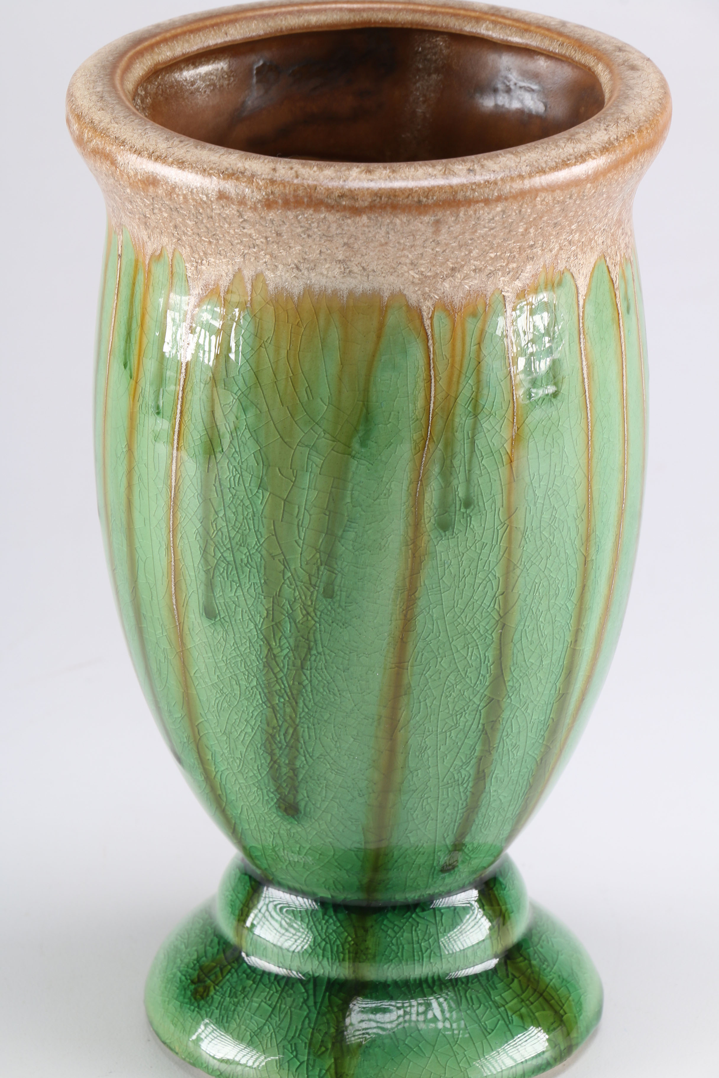Drip-Glazed Ceramic Vase