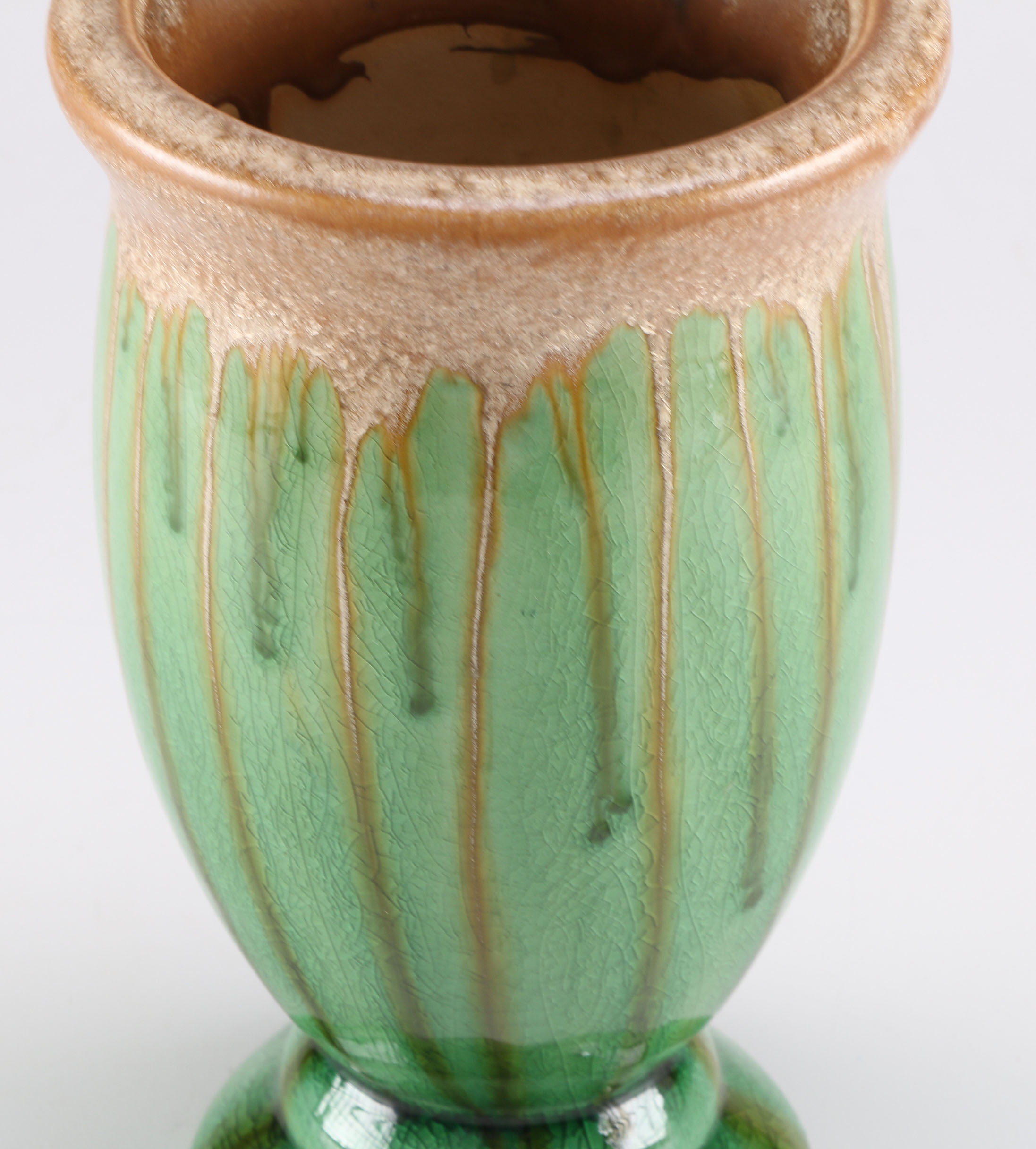 Drip-Glazed Ceramic Vase