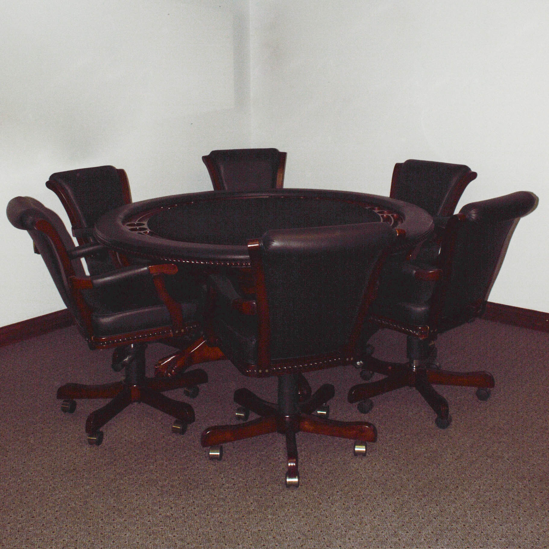 Poker Table with Six Arm Chairs