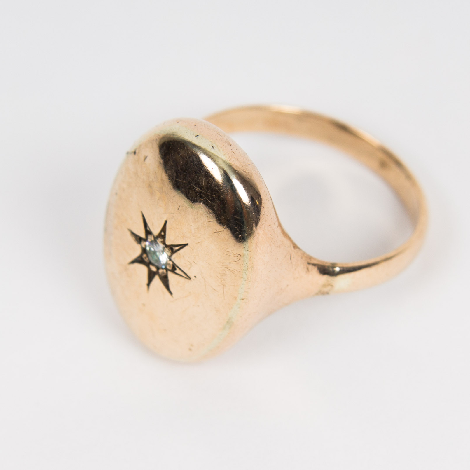 10K Gold Fill Ring with Diamond