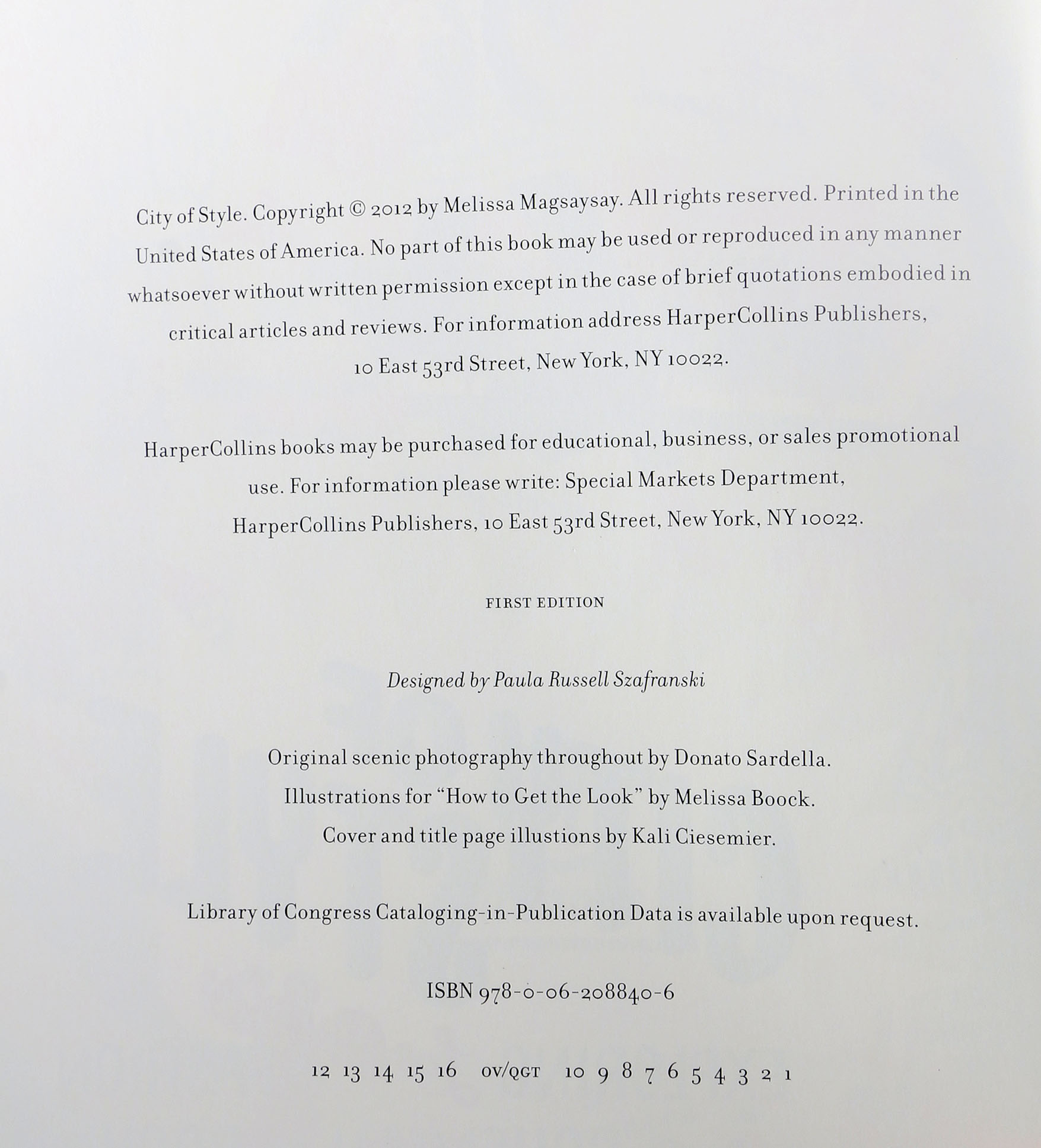 First Edition Melissa Magsaysay "City of Style"