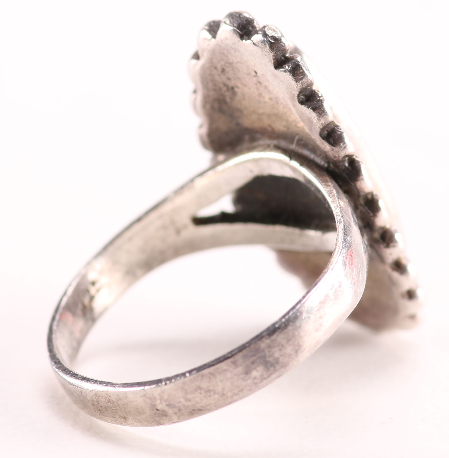 Sterling Silver Ring with Malachite Jewel