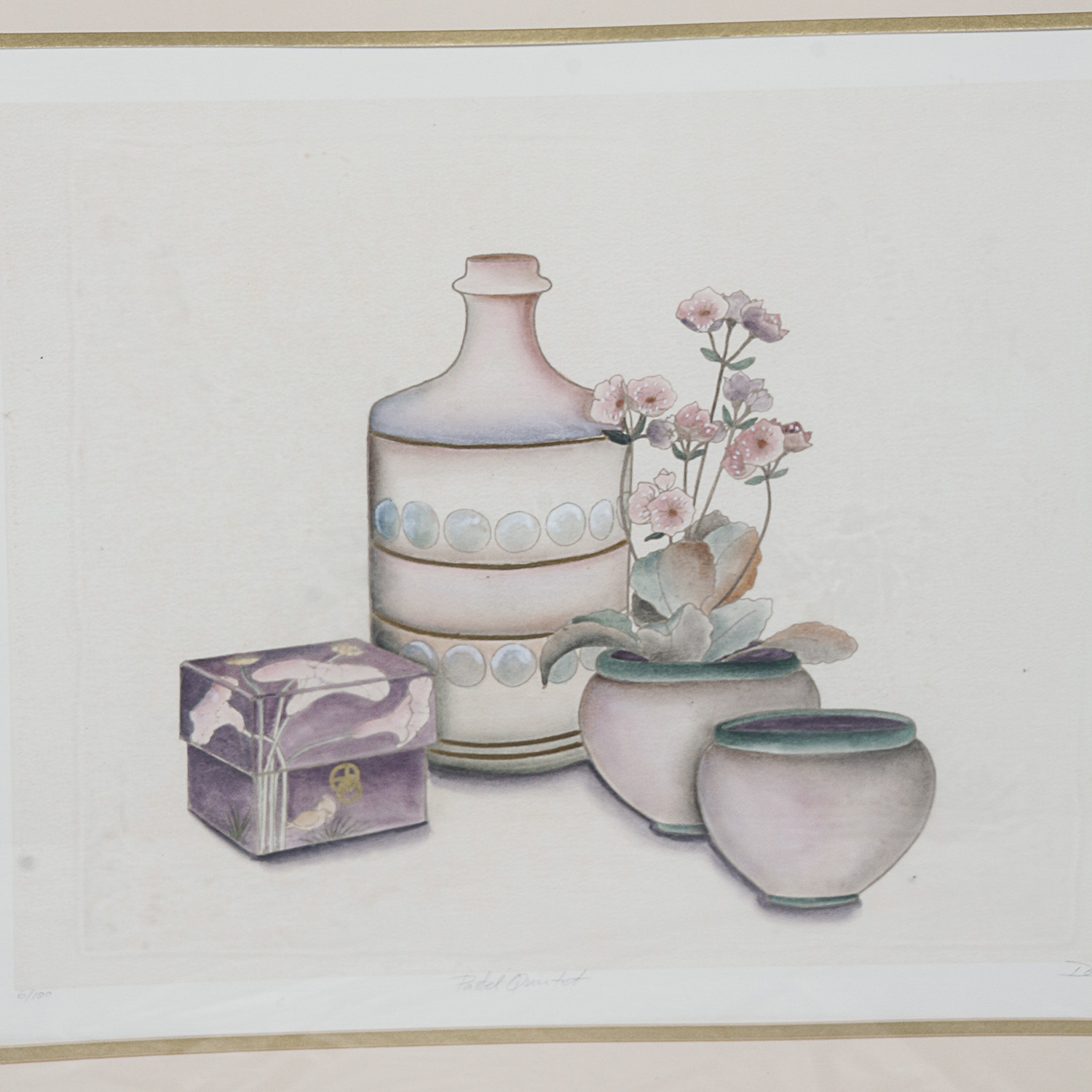 DeShon Signed Lithograph "Pastel Quartet"