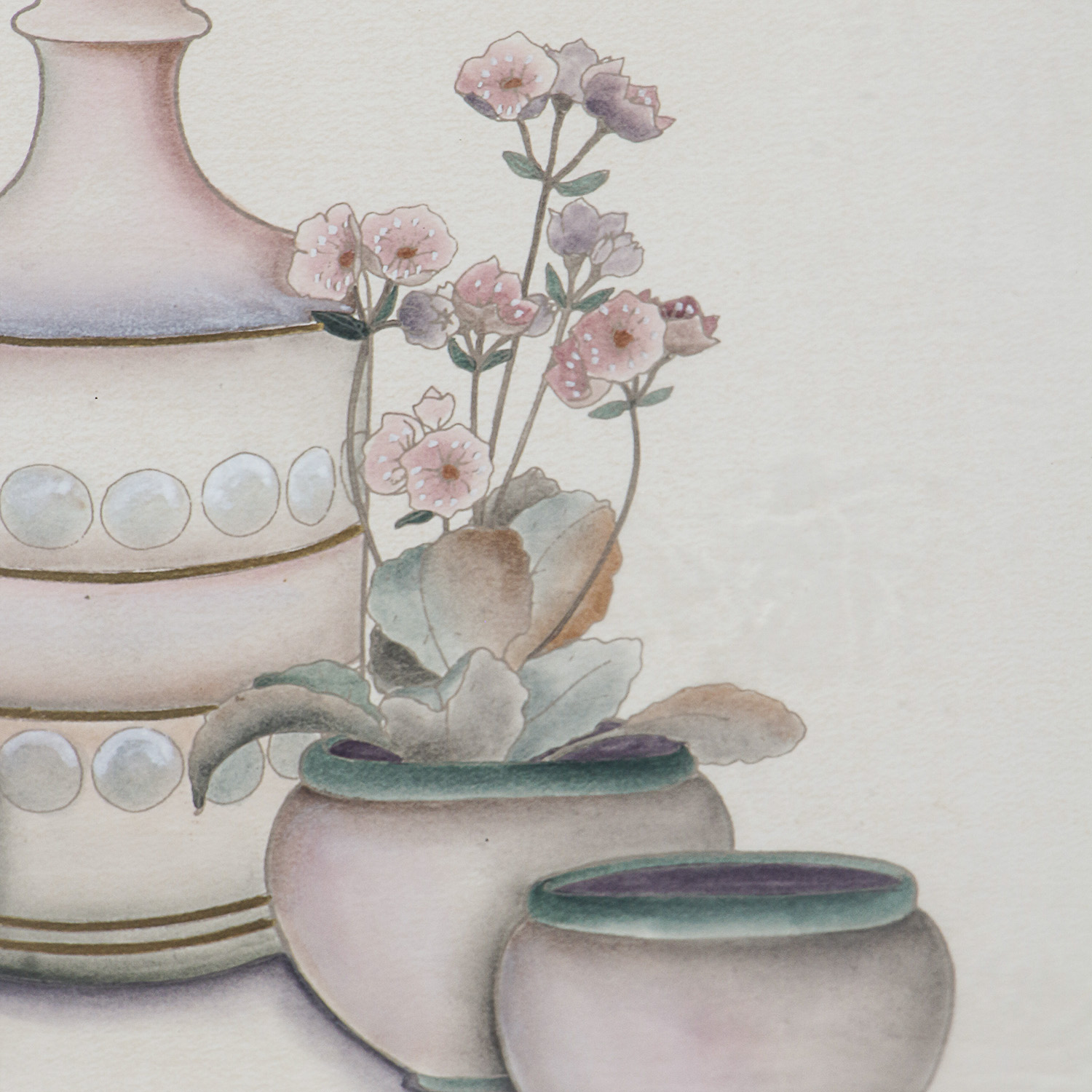 DeShon Signed Lithograph "Pastel Quartet"