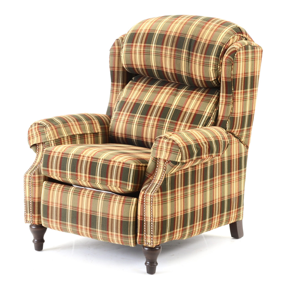 Smith Bros. Green Plaid Recliner