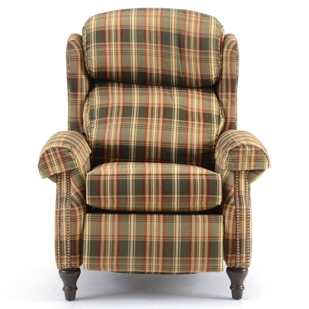 Smith Bros. Green Plaid Recliner