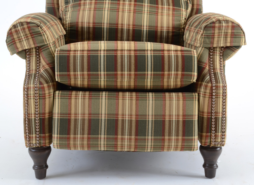 Smith Bros. Green Plaid Recliner