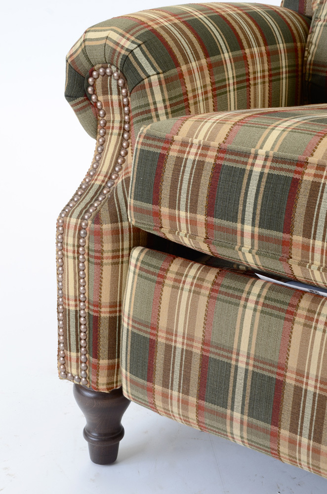 Smith Bros. Green Plaid Recliner