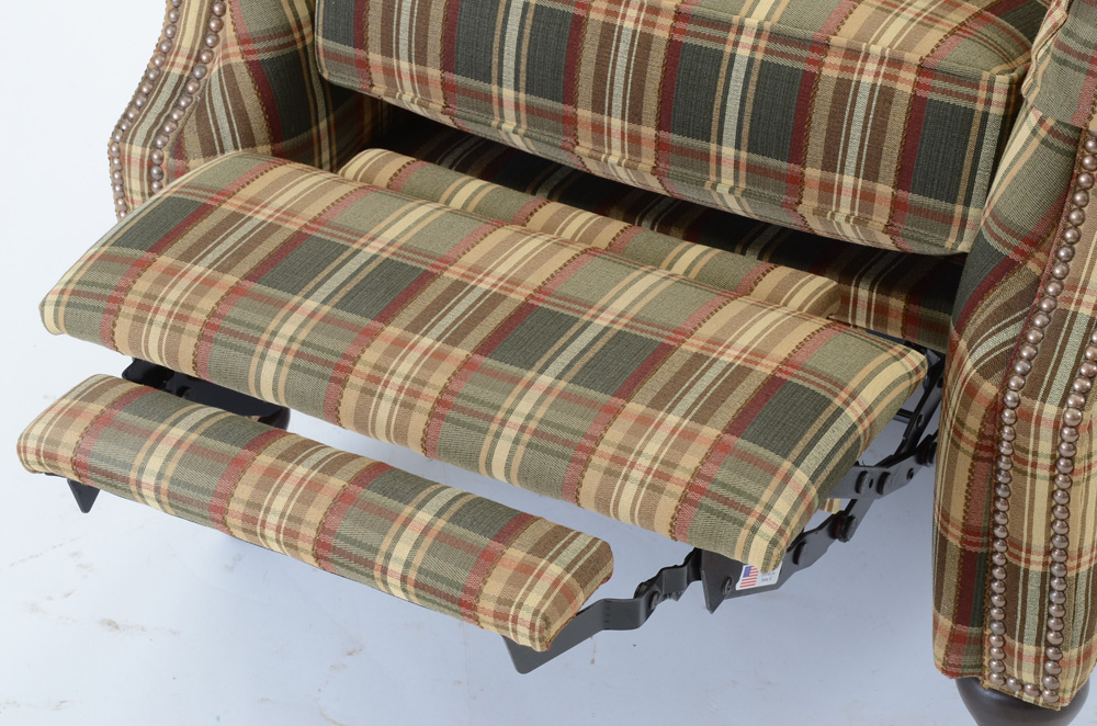 Smith Bros. Green Plaid Recliner