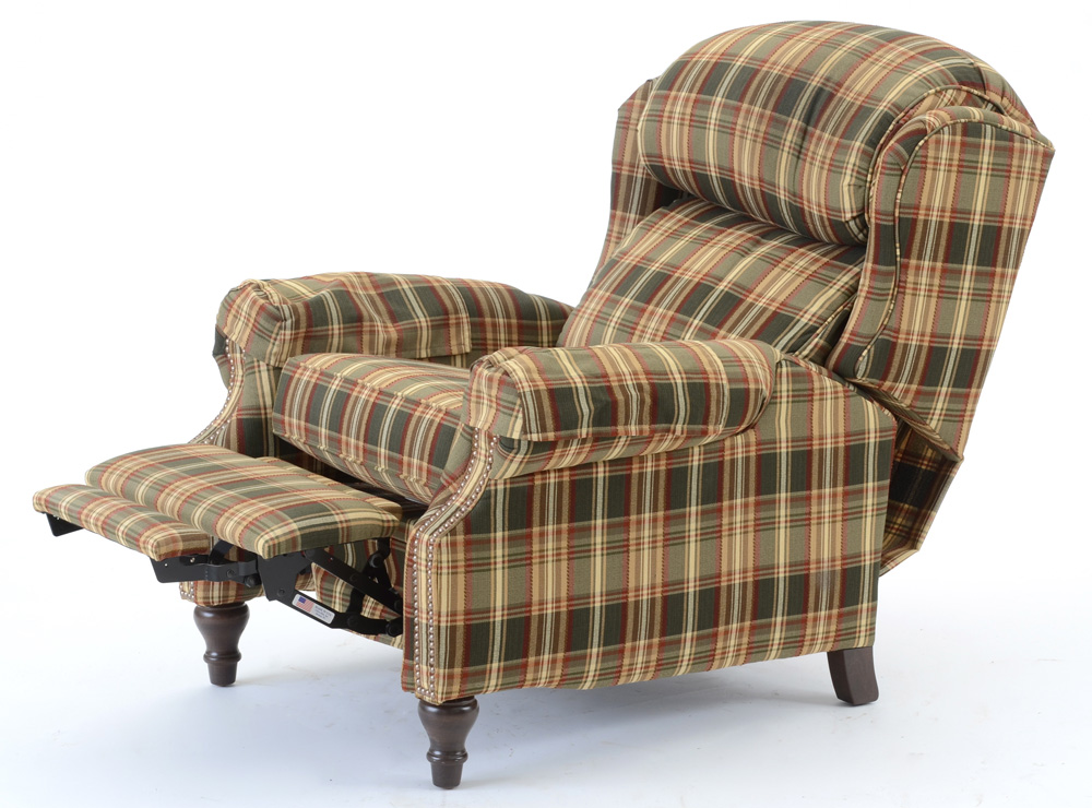 Smith Bros. Green Plaid Recliner