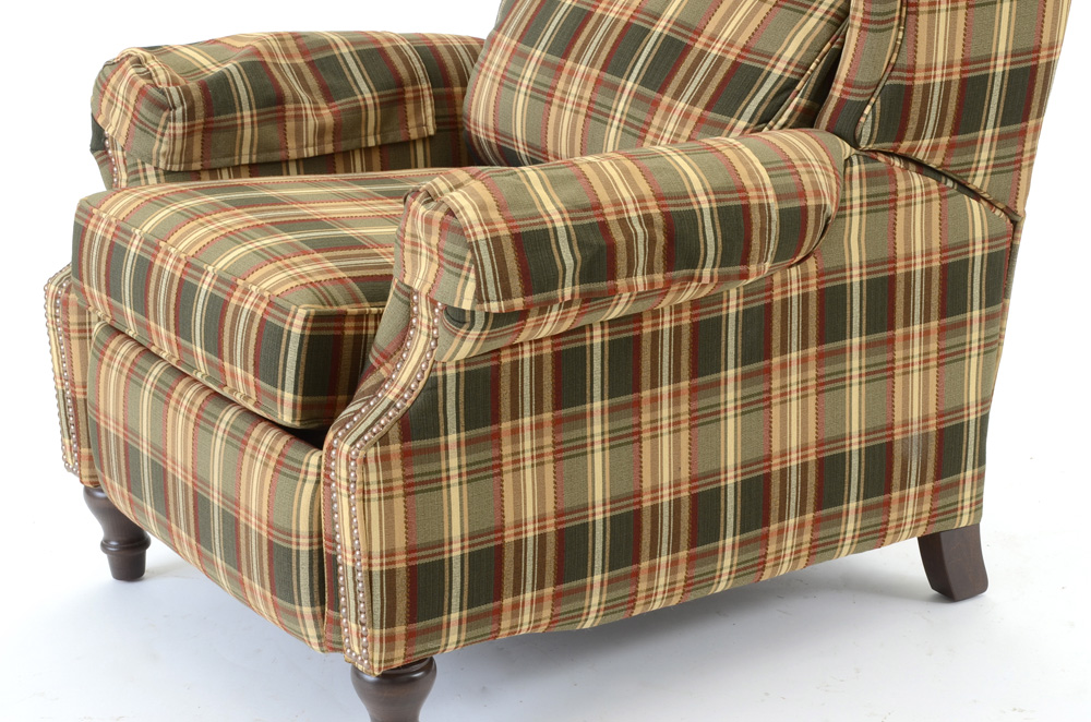 Smith Bros. Green Plaid Recliner
