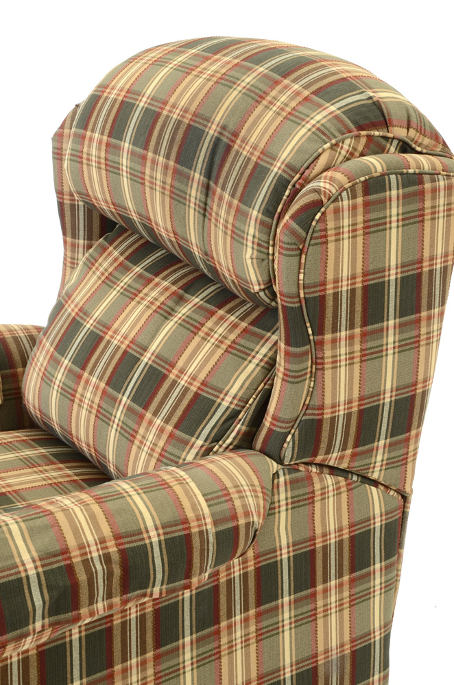 Smith Bros. Green Plaid Recliner