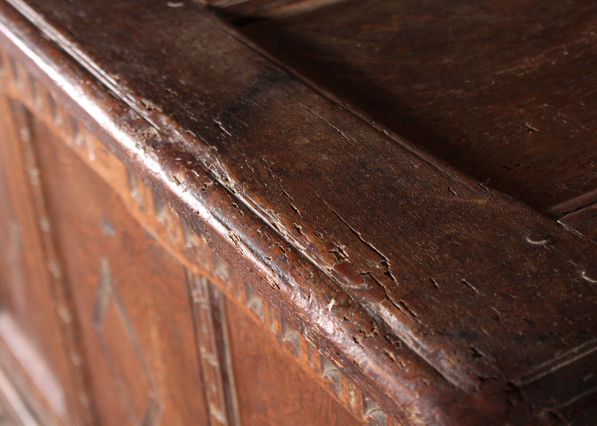 Carved Hardwood Rustic Storage Trunk