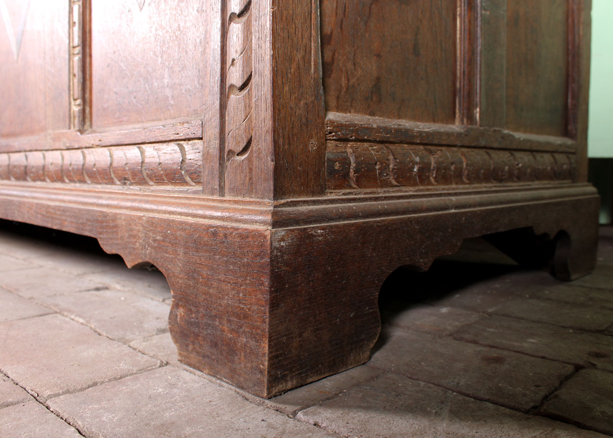 Carved Hardwood Rustic Storage Trunk