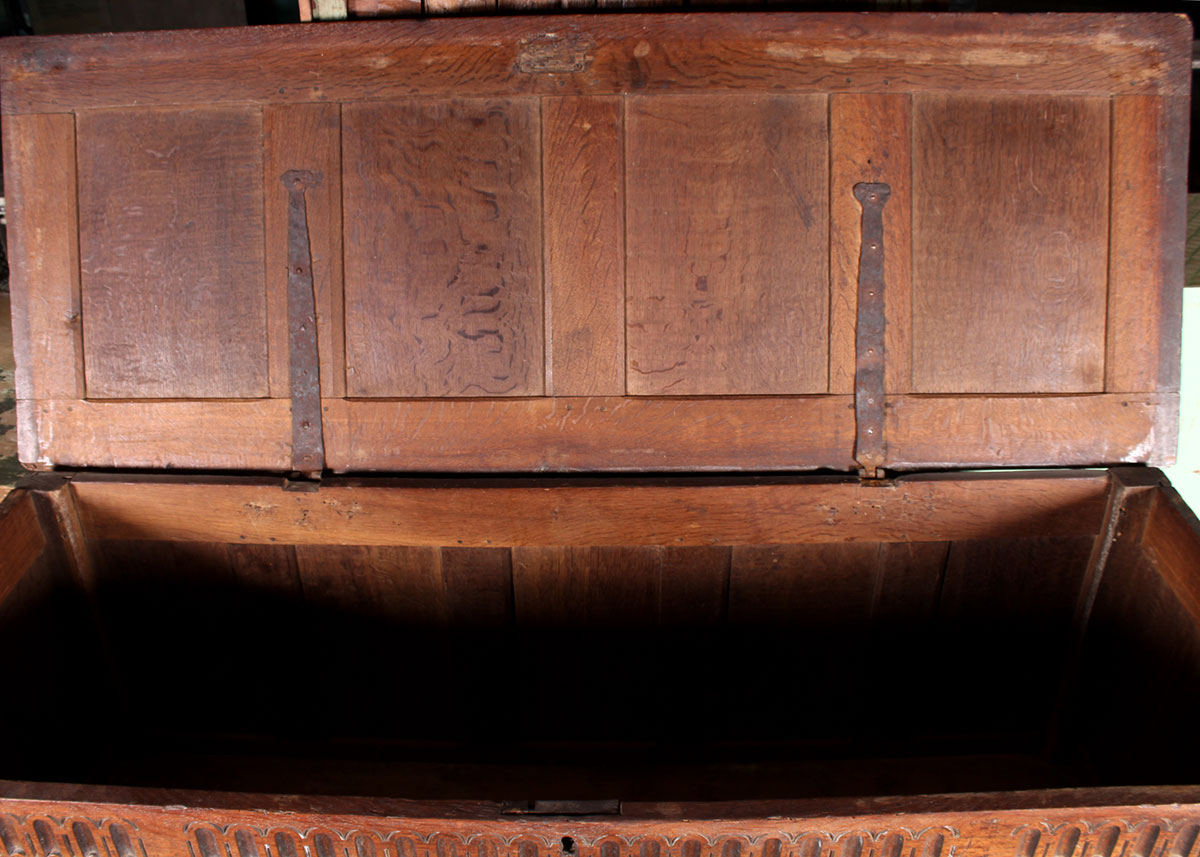 Carved Hardwood Rustic Storage Trunk