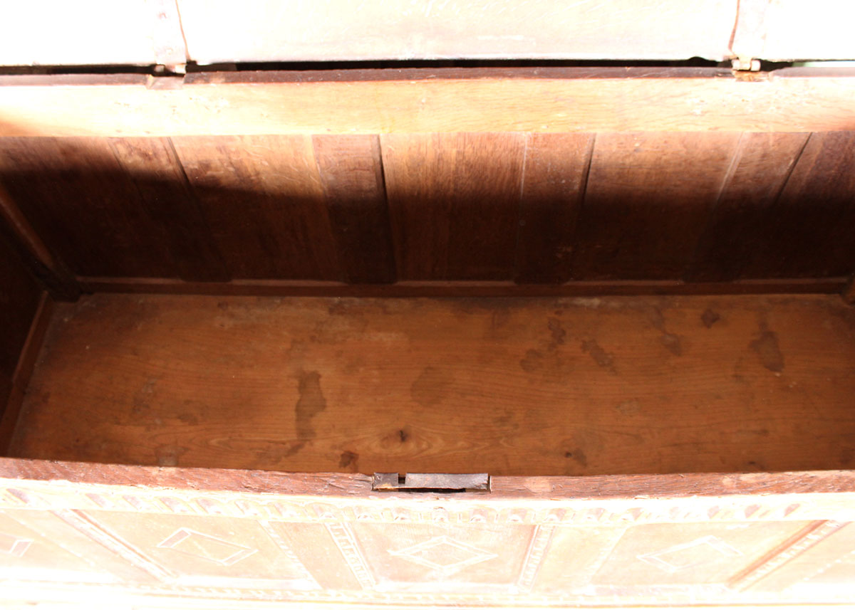 Carved Hardwood Rustic Storage Trunk